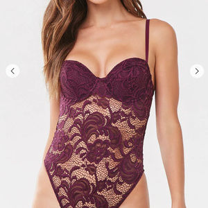Plum Lace Teddy